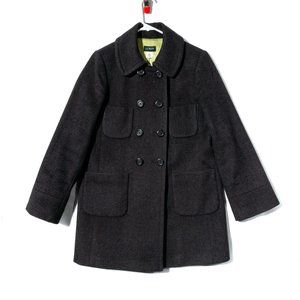 J. Crew Dark Charcoal Gray Women's Wool Peacoat Size 8